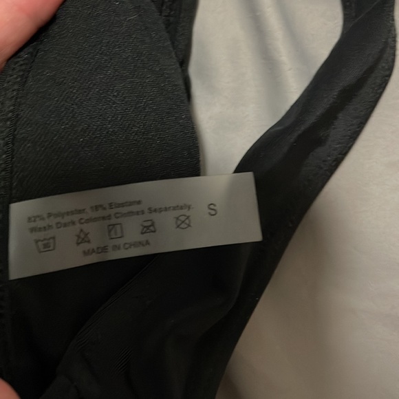 Black One Piece Bathing Suit - Picture 3 of 3